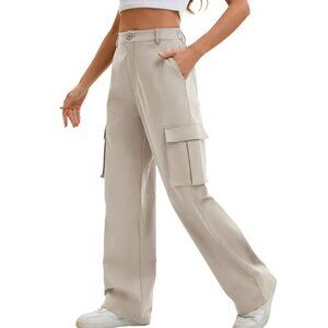 🔥 4 for $20 DEAL 🔥Shein Beige Wide Leg Cargo Pants L